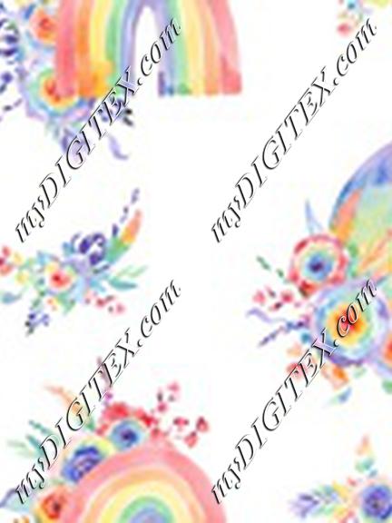 Rainbow Floral Moon