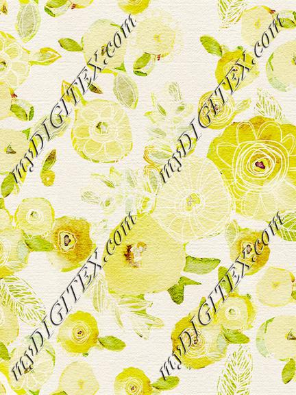 Rustic Floral Lemon with color burn_AngiMullhatten