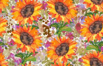 Sunflower-yellow-light-purple-background