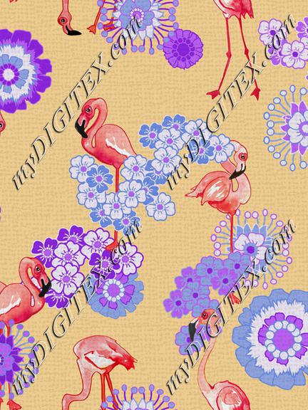 1flamingos-and-flowers-purple-on-yellow