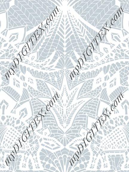 Stegosaurus Lace - White Silver