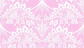 Stegosaurus Lace - Pink White