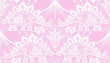 Stegosaurus Lace - Pink White