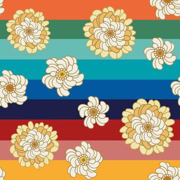 Retro Horisontal Stripe all Daisys kopiera