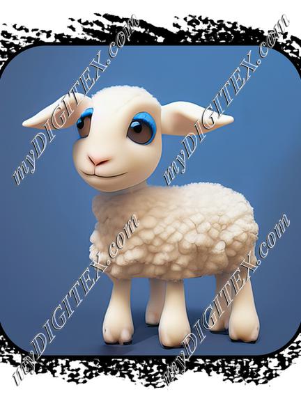 Cute 3d lamb illustration