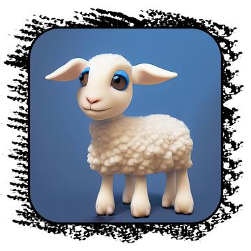 Cute 3d lamb illustration