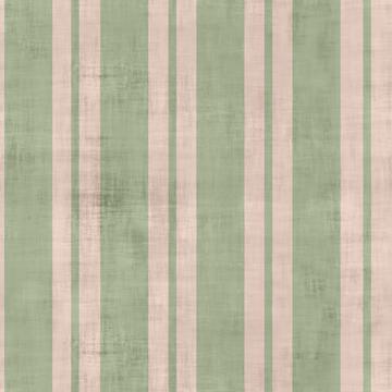 Floral Bouquet _Light Pink Green Stripe