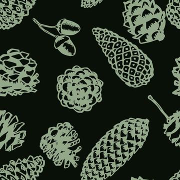 Pincones and Insects-12x12-300-Pinecones-G003