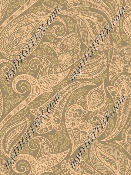 Honey-Baked Terra Cotta Damask