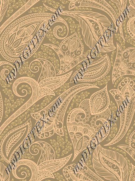 Honey-Baked Terra Cotta Damask