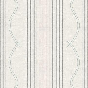 Antique Traditional  Stripes Pink Gray Teal Cream Stripe