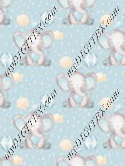 Baby Boy Elephant Blue Rain