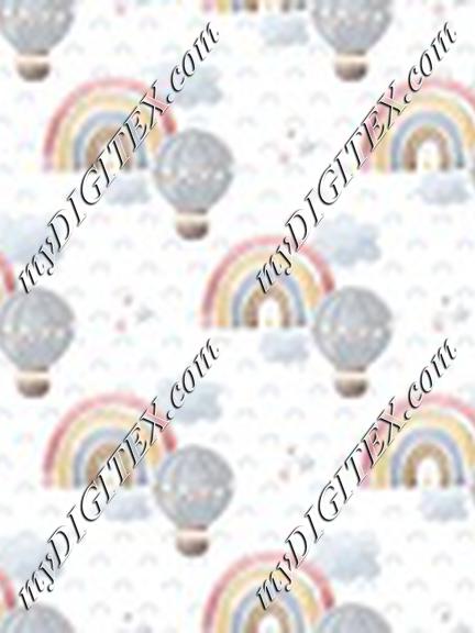 Baby Rainbow Balloon Ride White