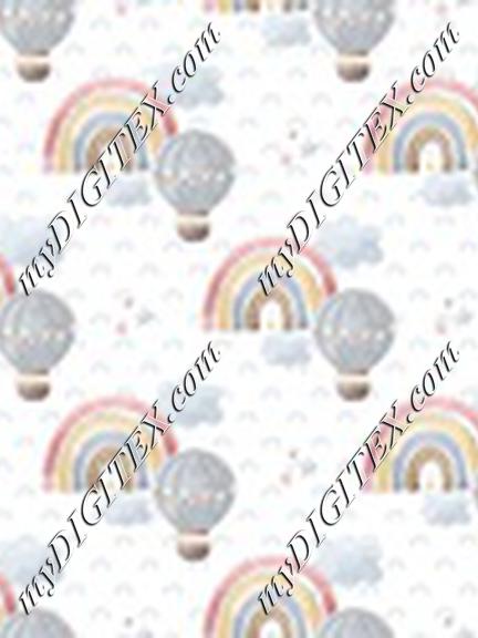 Baby Rainbow Balloon Ride White