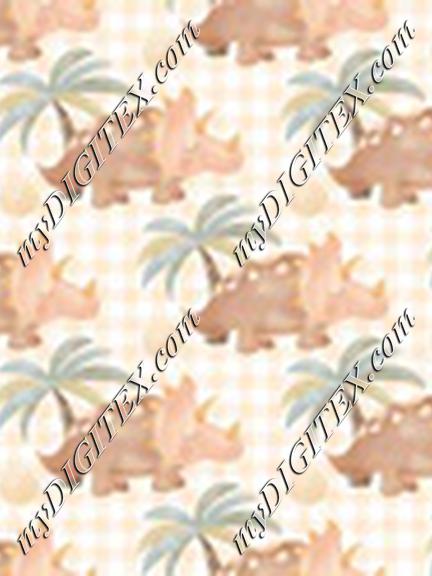 Baby Dino Orange Check