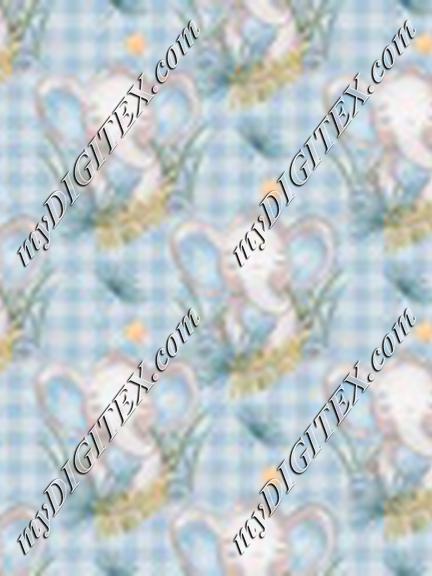 Baby Elephant Blue Check