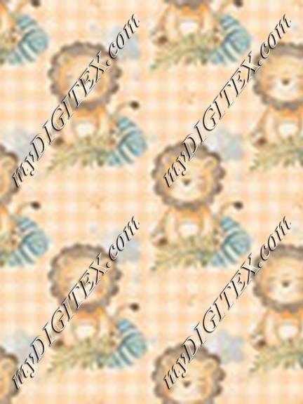 Baby Lion Orange Check