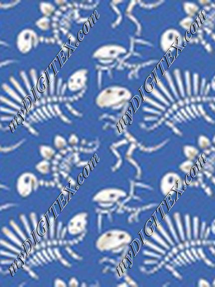 Dinosaur Bones Blue Small