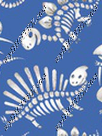 Dinosaur Bones Blue