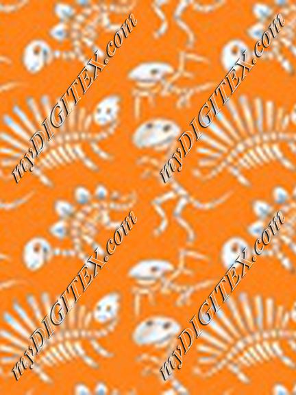 Dinosaur Bones Orange Small