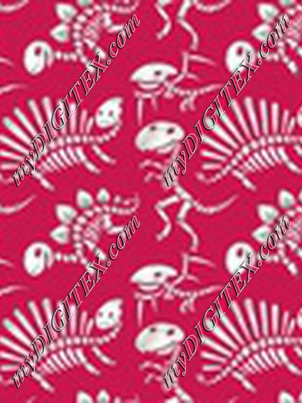 Dinosaur Bones Red Small