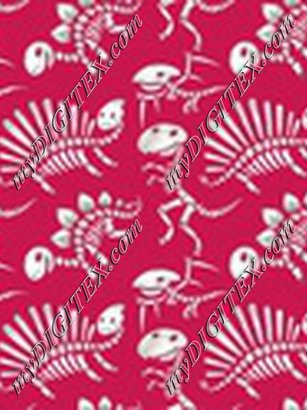 Dinosaur Bones Red Small