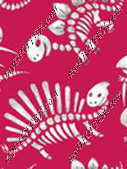 Dinosaur Bones Red