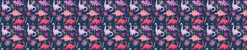 Dinosaur Flower Navy Small