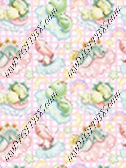 Dinosaur Kids Pink Check Small