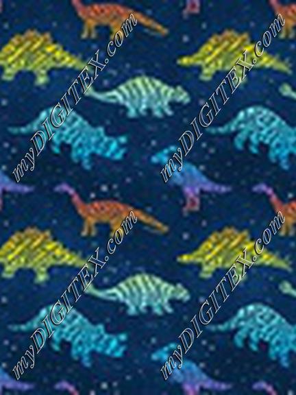 Dinosaur Rainbow Navy Small