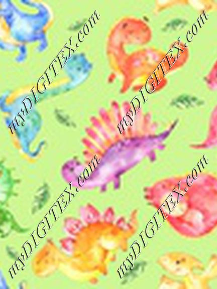 Friendly Dinosaurs Green