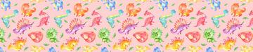 Friendly Dinosaurs Pink