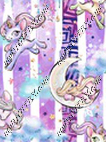 Unicorn Dreams Purple Stripe