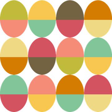 Oval Colorful Geometric