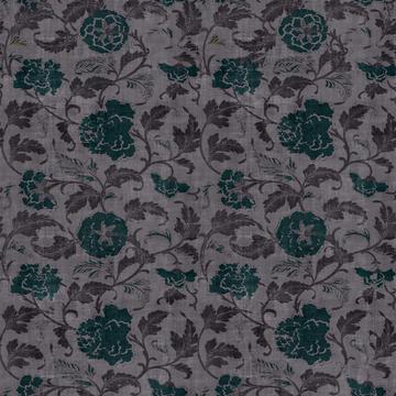 Vine Floral Gray Teal Antique Texture Overlay