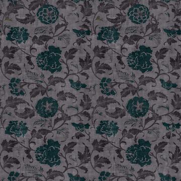 Vine Floral Gray Teal Antique Texture Overlay