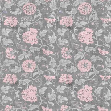 Vine Floral Pink Gray Texture Overlay