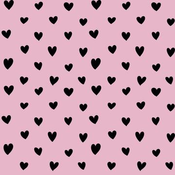 Pink and black heart