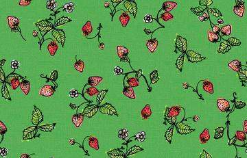 strawberry bunches in Watercolor Green