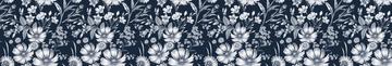 Floral Sketch Blue