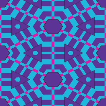 Hexagons and triangles pattern