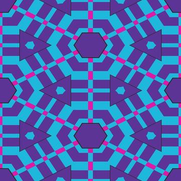 Hexagons and triangles pattern