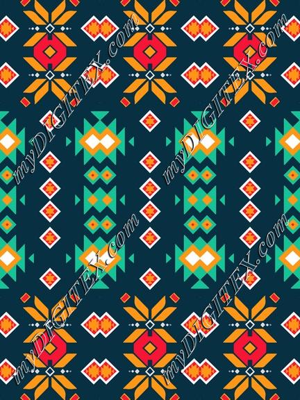 Tribal shapes on a dark green background 545