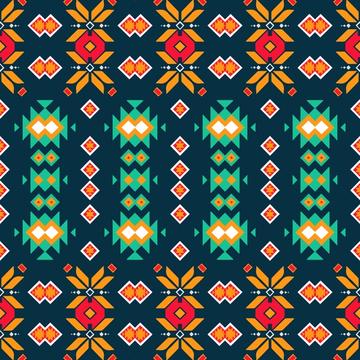 Tribal shapes on a dark green background 545