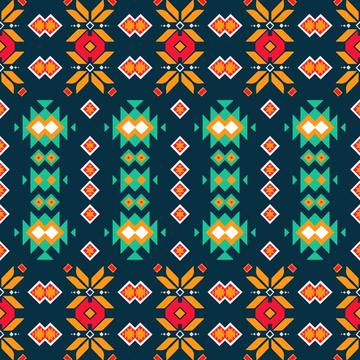 Tribal shapes on a dark green background 545