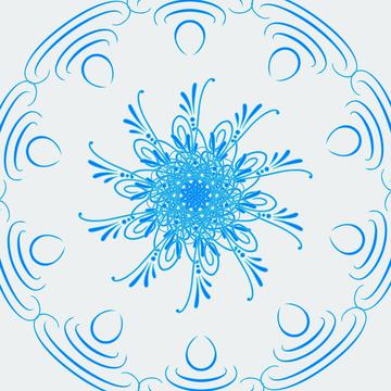 blue and white