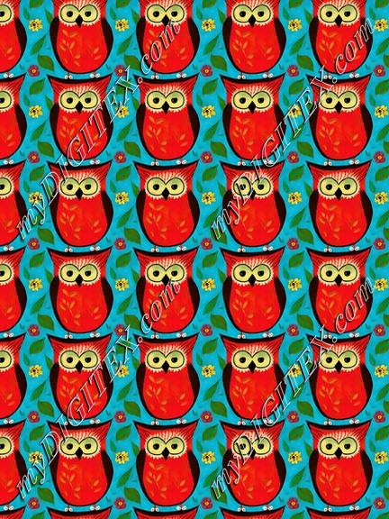 Red owls background