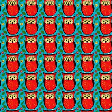 Red owls background