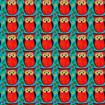 Red owls background