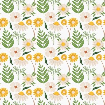 Flowers on a white background pattern